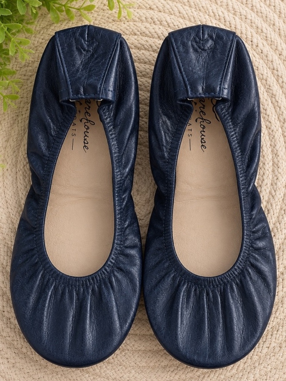 NWOB l The Storehouse Flats l Navy Blue Classic Leather l Ballet Flats l Size 8